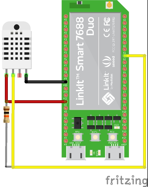 Linkit 7688 Duo DHT22